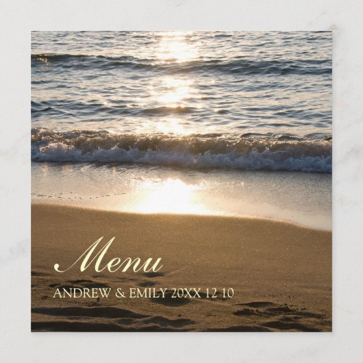 Weg van het Menu van de bruiloft bij Zonnetijd (Achterkant)