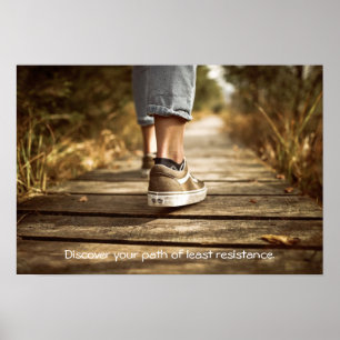 Weg van het poster met de minste weerstand