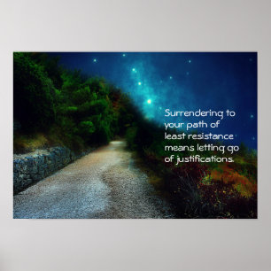 Weg van het poster met de minste weerstand