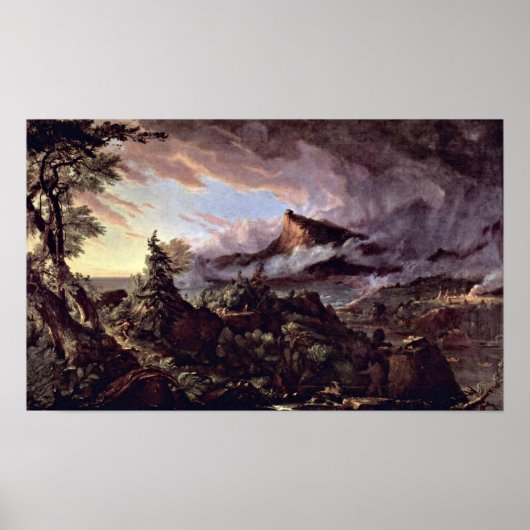 Weg van het rijk:primitieve staat van Thomas Cole Poster (Voorkant)