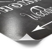 Weg van het teken van het huwelijk Chalkboard stij Foto Afdruk (Hoek)