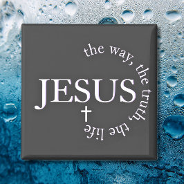 Weg van Jezus, waarheid, leven Johannes 14:6 Kruis Magneet