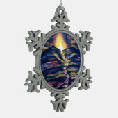 Weg van leven tin sneeuwvlok ornament (Links)