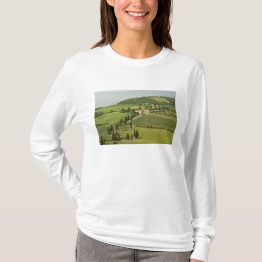Weg van Pienza naar Montepulciano T-shirt (Voorkant)