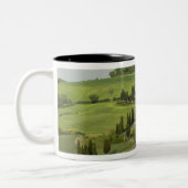Weg van Pienza naar Montepulciano Tweekleurige Koffiemok (Links)