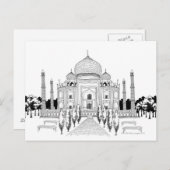 Weg van Taj Mahal Briefkaart (Voorkant / Achterkant)