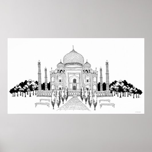 Weg van Taj Mahal Poster (Voorkant)
