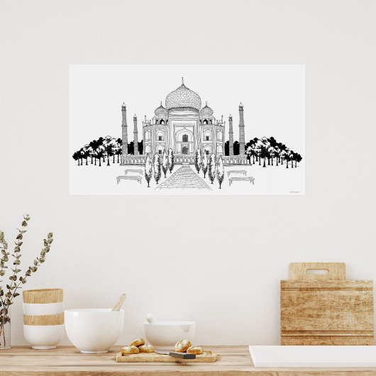 Weg van Taj Mahal Poster (Keuken)