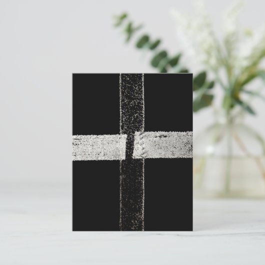 Weg-verfijnde kruislijnen briefkaart (Staand voorkant)