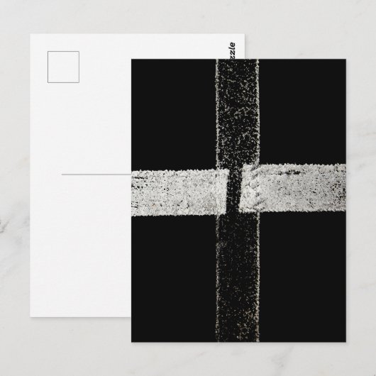 Weg-verfijnde kruislijnen briefkaart (Voorkant / Achterkant)