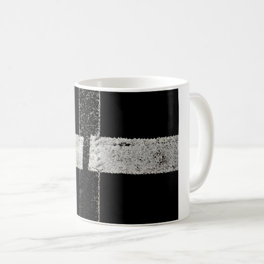 Weg-verfijnde kruislijnen koffiemok (Voorkant rechts)