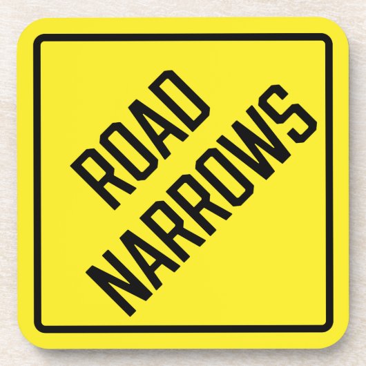 Weg vernauwt hard plastic Onderzetter (Voorkant)