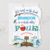 Weg Vist vierde verjaardag kleine visser Kaart (Voorkant)