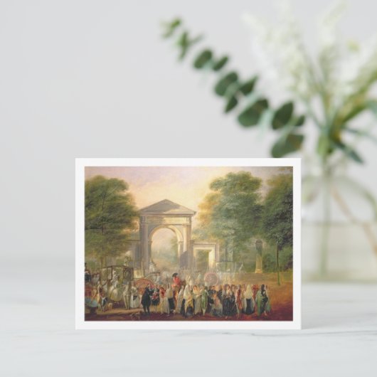 Weg vóór Botanische Tuinen in Madrid, 178 Briefkaart (Staand voorkant)