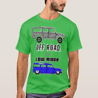 weg vs. lage rijder t-shirt
