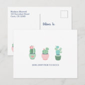 Weg zijn Suckt Succulente Cactussen Briefkaart (Voorkant / Achterkant)