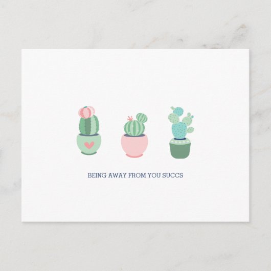 Weg zijn Suckt Succulente Cactussen Briefkaart (Voorkant)