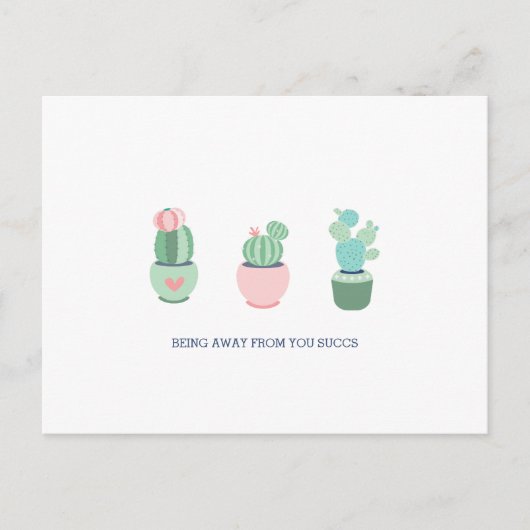 Weg zijn Suks Succulente Cactussen Briefkaart (Voorkant)