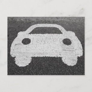 Wegauto Briefkaart