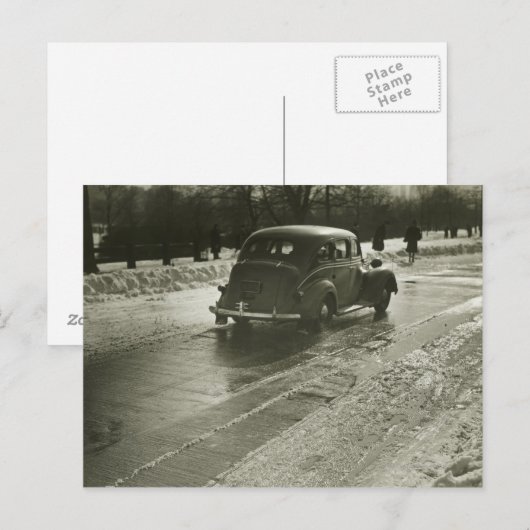 Wegauto Briefkaart (Voorkant / Achterkant)