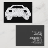 Wegautosymbool - hoog contrast visitekaartje (Voorkant / Achterkant)