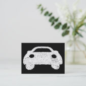 Wegautosymbool - hoog contrast visitekaartje (Staand voorkant)