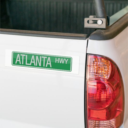 Wegbord Atlanta Bumpersticker (Op Truck)