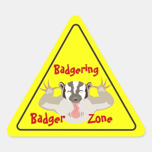 Wegbordstijl voor Badger Zone Sticker (Voorkant)