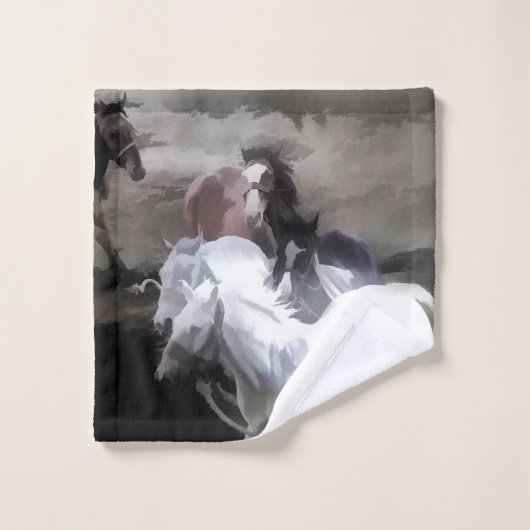 Wegbreken - Wilde paarden Bad Handdoek (Wasdoekje)