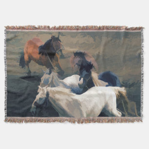 Wegbreken - Wilde paarden Deken