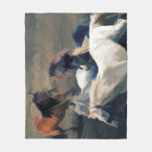 Wegbreken - Wilde paarden Fleece Deken (Voorkant)