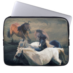 Wegbreken - Wilde paarden Laptop Sleeve