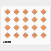 Wegdek met Groeven Wegbord Vierkante Sticker (Vel)