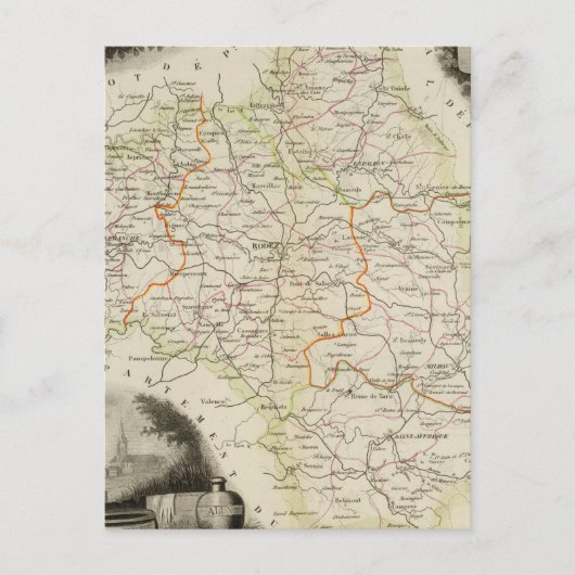 Wegen, dijen, steden briefkaart (Voorkant)