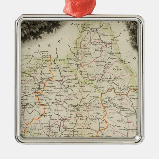 Wegen, dijen, steden metalen ornament (Voorkant)