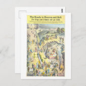Wegen naar Heaven en Hell  Lithograph Briefkaart (Voorkant / Achterkant)