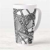 Wegen naar overal 17 ons hoog latte mok (Rechterhoek)