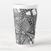 Wegen naar overal 17 ons hoog latte mok (Voorkant)