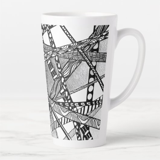 Wegen naar overal 17 ons hoog latte mok (Rechts)