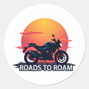 Wegen naar Roam Ronde Sticker