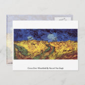 Wegen over Wheatfield door Vincent van Gogh Briefkaart (Voorkant / Achterkant)