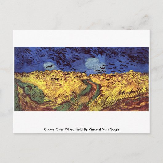 Wegen over Wheatfield door Vincent van Gogh Briefkaart (Voorkant)
