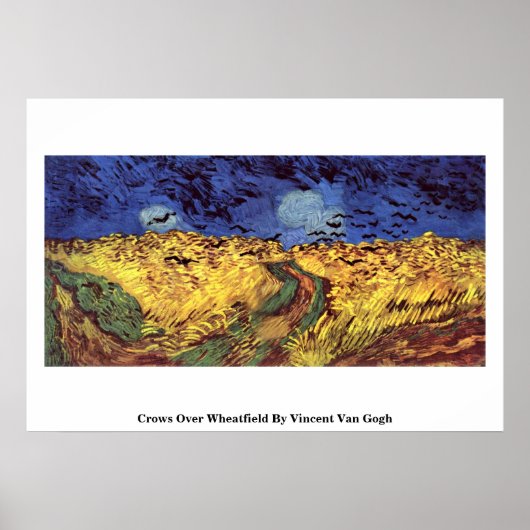 Wegen over Wheatfield door Vincent van Gogh Poster (Voorkant)