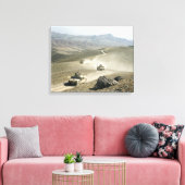 Wegen rijden over grove bergwegen canvas afdruk (Insitu (Woonkamer))