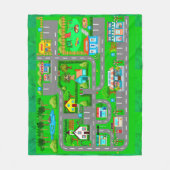 Wegen voor auto's fleece deken (Voorkant)