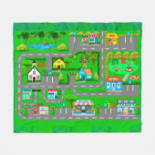 Wegen voor auto's fleece deken (Voorkant (Horizontaal))