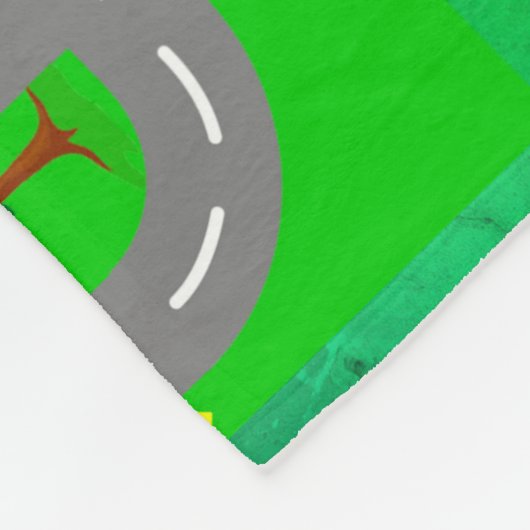 Wegen voor auto's fleece deken (Hoek)
