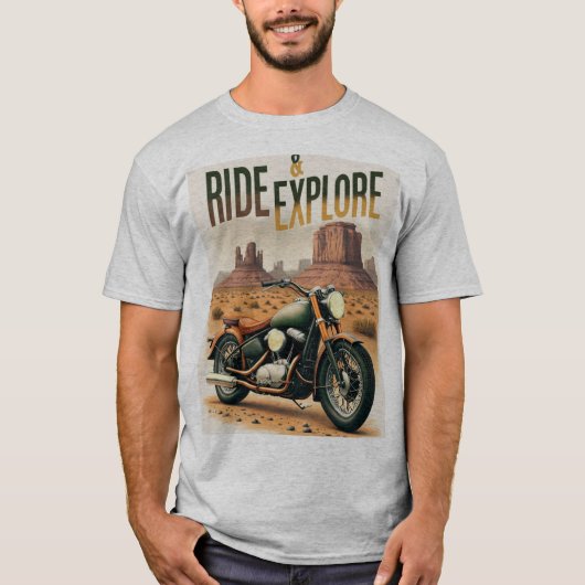 Wegen zijn Thuis – Motor Reis T-Shirt (Voorkant)