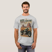Wegen zijn Thuis – Motor Reis T-Shirt (Voorkant volledig)