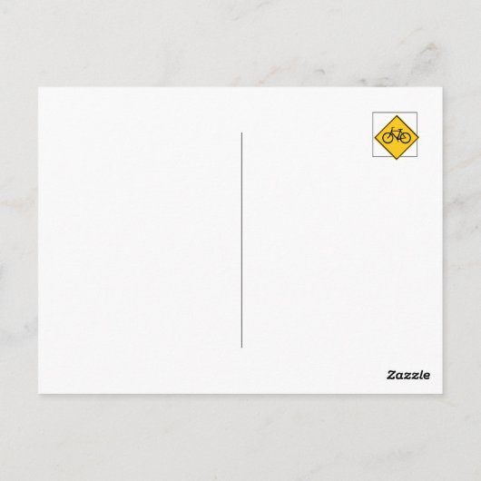 Wegenbordfiets Briefkaart (Achterkant)